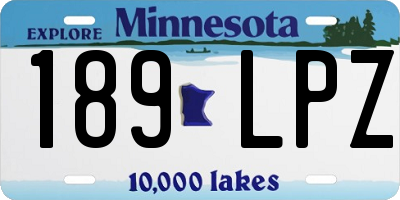 MN license plate 189LPZ