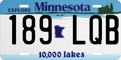 MN license plate 189LQB