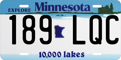 MN license plate 189LQC