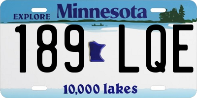 MN license plate 189LQE