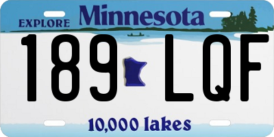MN license plate 189LQF