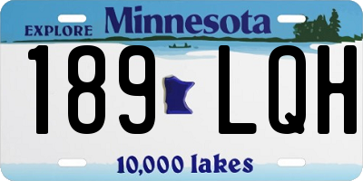 MN license plate 189LQH