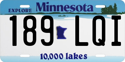 MN license plate 189LQI