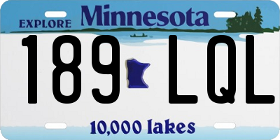 MN license plate 189LQL