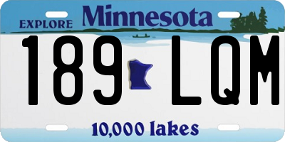 MN license plate 189LQM