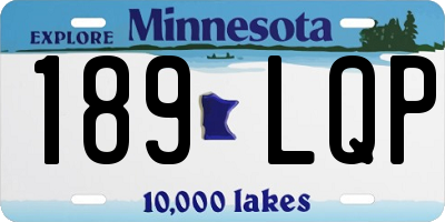 MN license plate 189LQP