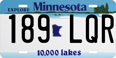 MN license plate 189LQR