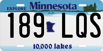 MN license plate 189LQS