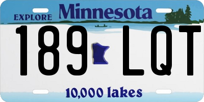 MN license plate 189LQT