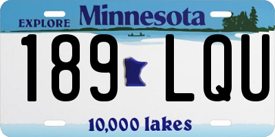 MN license plate 189LQU