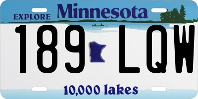 MN license plate 189LQW