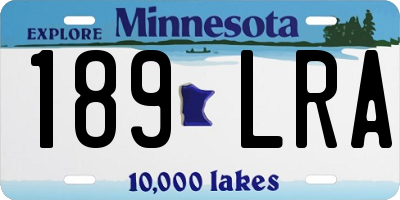 MN license plate 189LRA