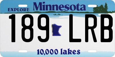 MN license plate 189LRB