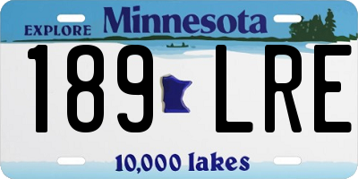 MN license plate 189LRE