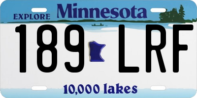 MN license plate 189LRF