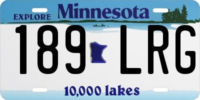 MN license plate 189LRG
