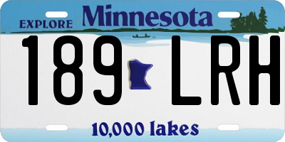 MN license plate 189LRH