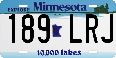 MN license plate 189LRJ