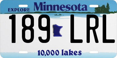 MN license plate 189LRL