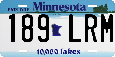 MN license plate 189LRM