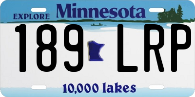 MN license plate 189LRP