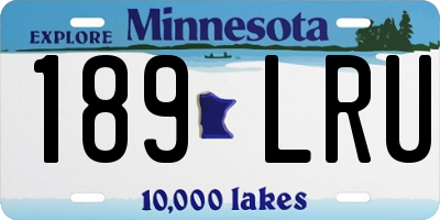 MN license plate 189LRU