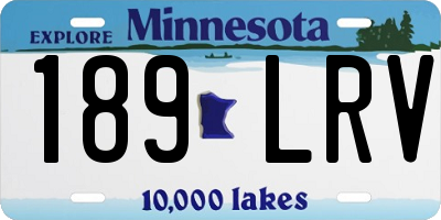 MN license plate 189LRV