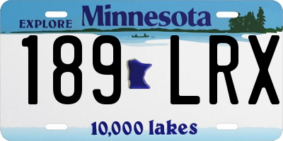 MN license plate 189LRX