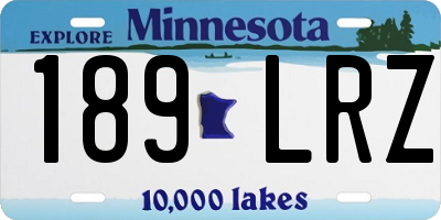 MN license plate 189LRZ