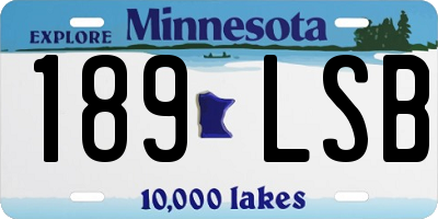MN license plate 189LSB