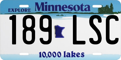 MN license plate 189LSC