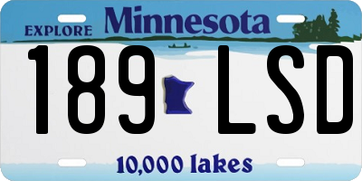 MN license plate 189LSD
