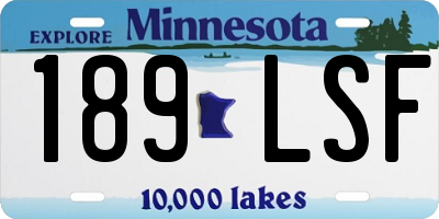 MN license plate 189LSF