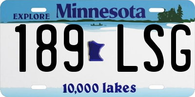 MN license plate 189LSG