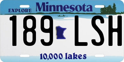 MN license plate 189LSH