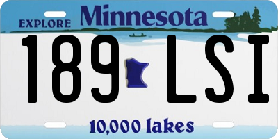 MN license plate 189LSI