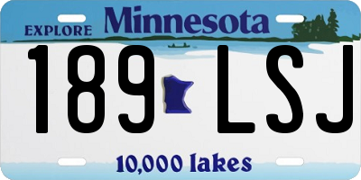 MN license plate 189LSJ