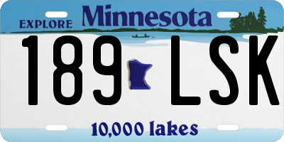 MN license plate 189LSK