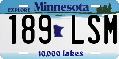 MN license plate 189LSM