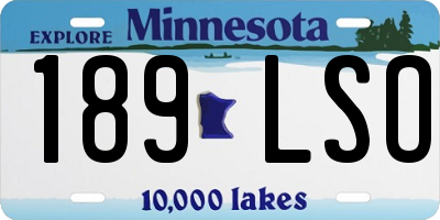 MN license plate 189LSO