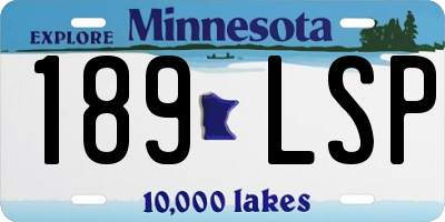 MN license plate 189LSP