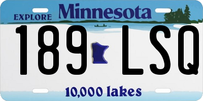 MN license plate 189LSQ