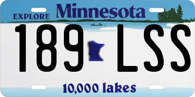 MN license plate 189LSS