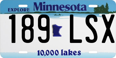 MN license plate 189LSX