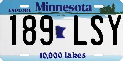 MN license plate 189LSY