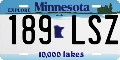 MN license plate 189LSZ