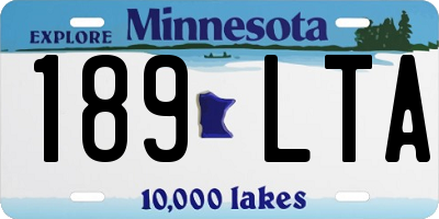 MN license plate 189LTA