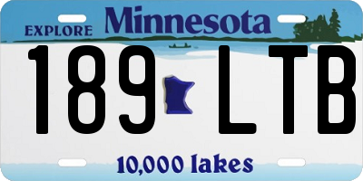 MN license plate 189LTB