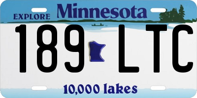 MN license plate 189LTC