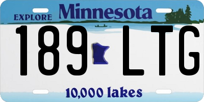 MN license plate 189LTG